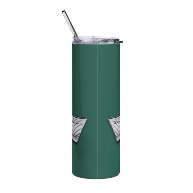 57 Chevy Tribute Skinny Matte Tumbler, 20oz Dark Green
