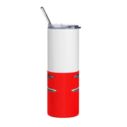 1955 55 Chevy Bel Air Tribute 20 ounce Tumbler with Straw Red/White