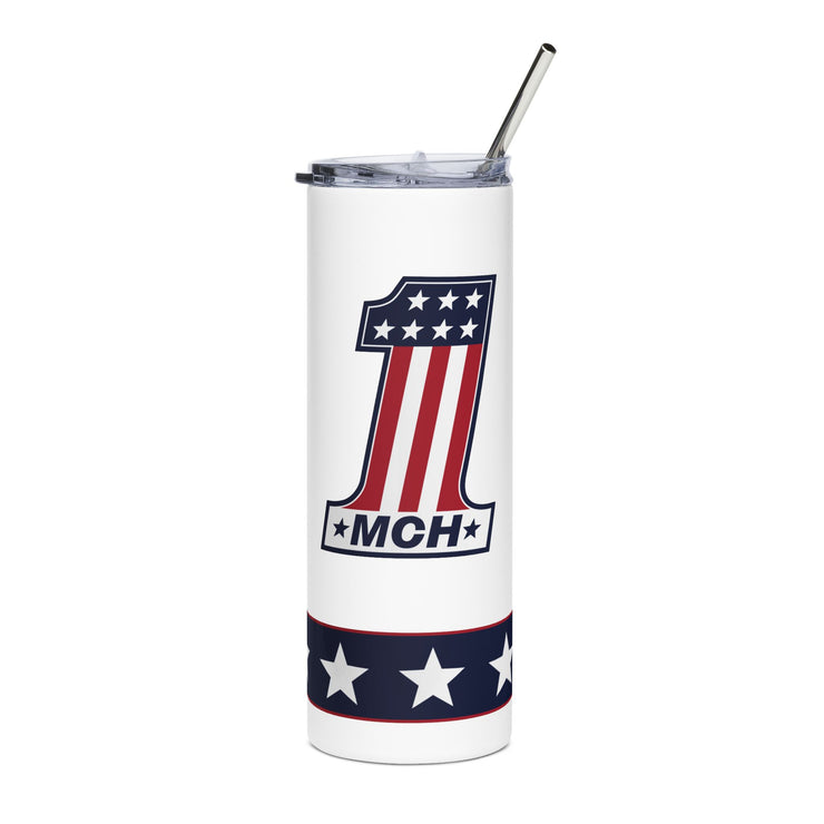 MCH 1 USA Stars and Bars  20 ounce Tumbler with Straw