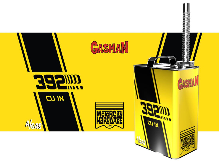 GASMAN 392 CI GALLON DECORATIVE GAS CAN YELLOW / BLACK