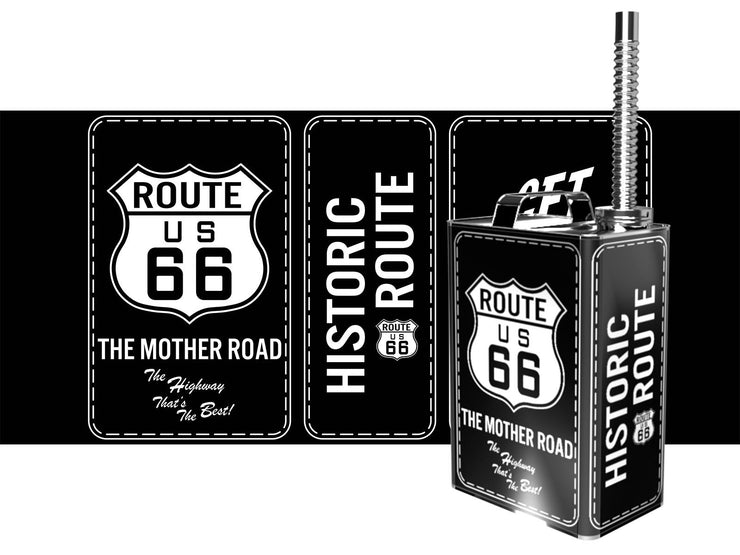 ROUTE 66 GALLON DECORATIVE GAS CAN BLACK