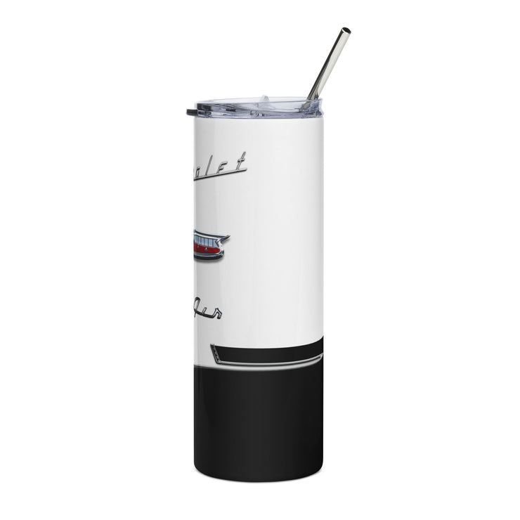 1956 56 Bel Air Tribute 20 ounce Tumbler with Straw Black/White