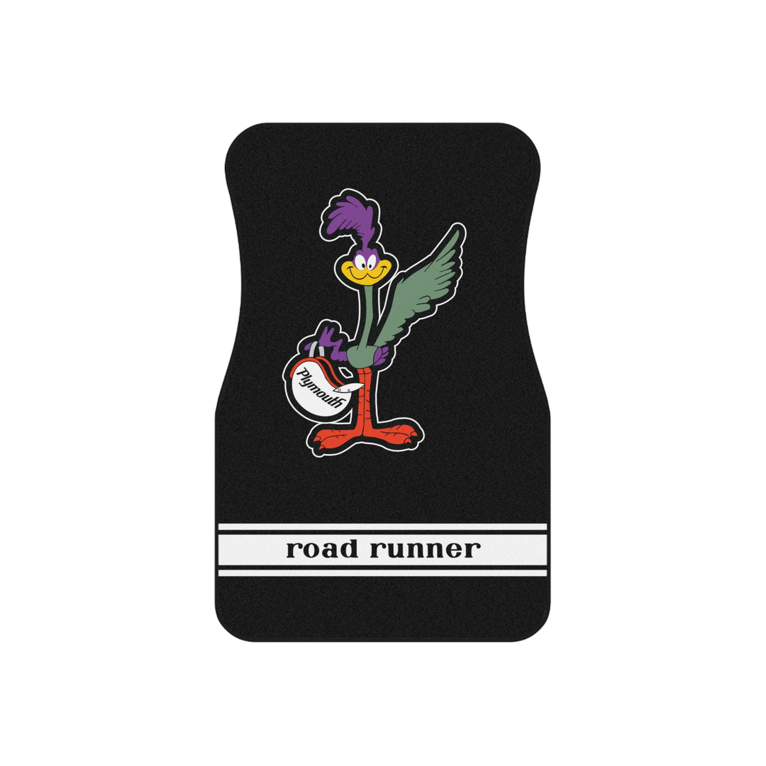 Plymouth Roadrunner Tribute Car Floor Mats (Set of 4) White Stripe