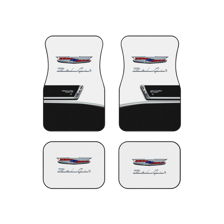 56 1956 Chevy Bel Air Tribute Car Floor Mats (Set of 4) black