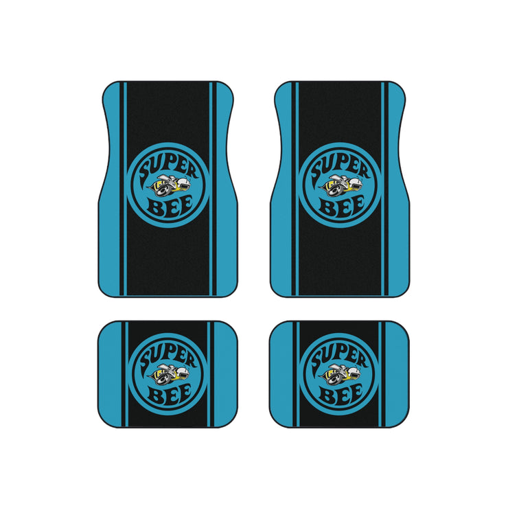 Super Bee Tribute Car Floor Mats (Set of 4) light blue