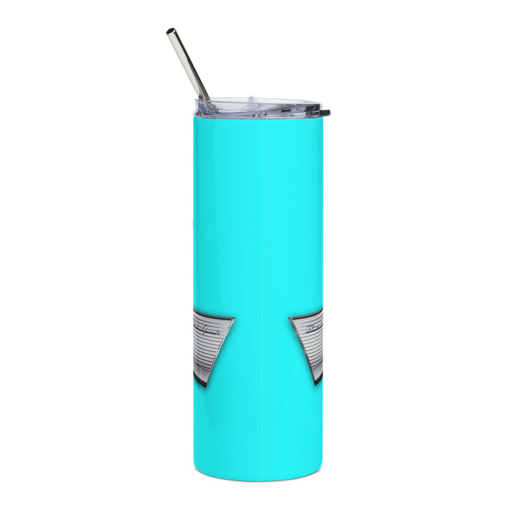 1957 57 Bel Air Tribute  20 ounce Tumbler with Straw Light Turquoise