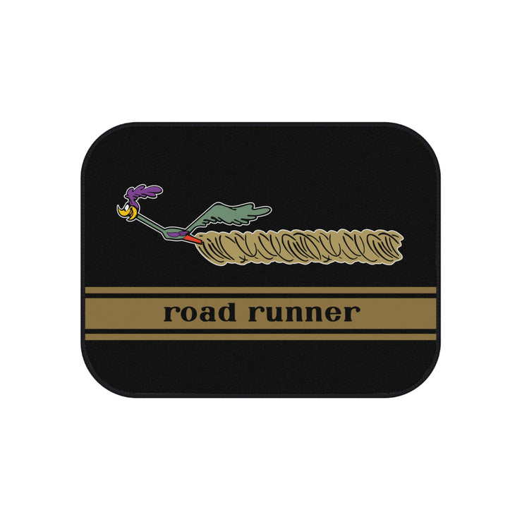 Plymouth Roadrunner Tribute Car Floor Mats (Set of 4) Gold Stripe flipped helmet