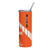 1971 1972 Plymouth Roadrunner Tribute 20 ounce Tumbler with Straw Orange/white