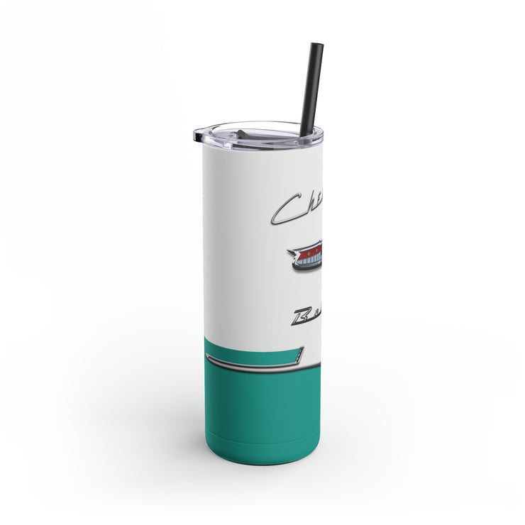 56 Chevy Tribute Skinny Matte Tumbler, 20oz Dark Turquoise