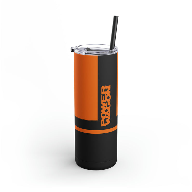 Power Wagon Tribute Skinny Matte Tumbler, 20oz Orange