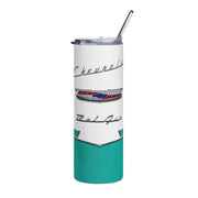 1956 56 Bel Air Tribute 20 ounce Tumbler with Straw Matte Dark Turquoise