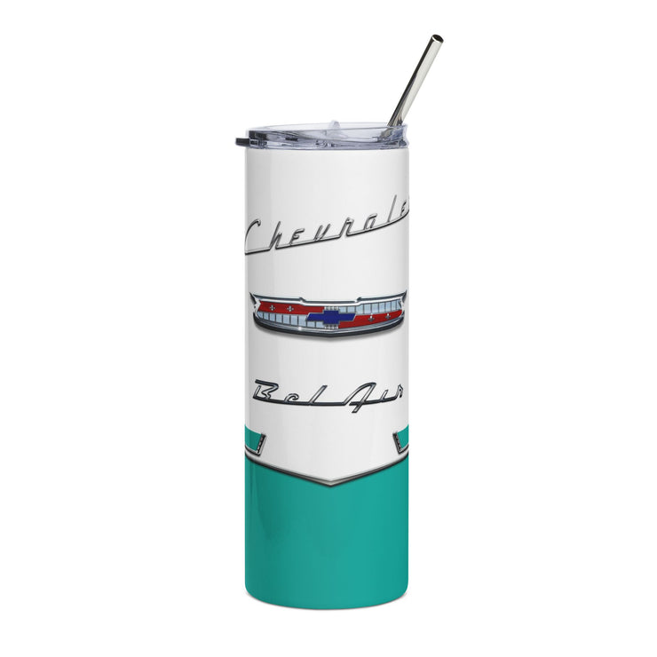 1956 56 Bel Air Tribute 20 ounce Tumbler with Straw Matte Dark Turquoise