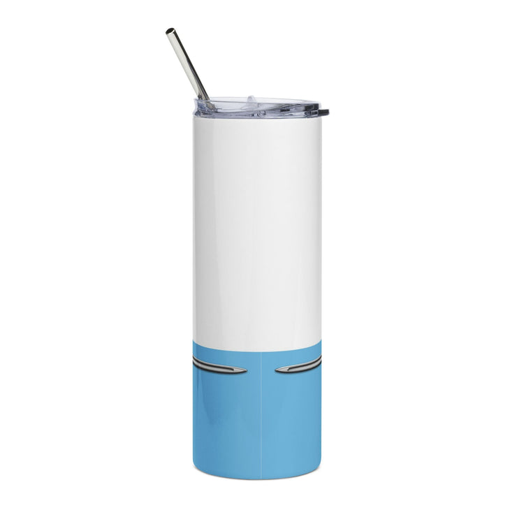 56 Chevy Tribute Skinny Matte Tumbler, 20oz Light Blue