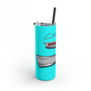 57 Chevy Tribute Skinny Matte Tumbler, 20oz Light Turquoise