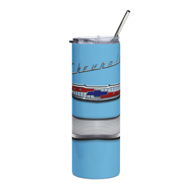 1957 57 Bel Air Tribute 20 ounce Tumbler with Straw Blue