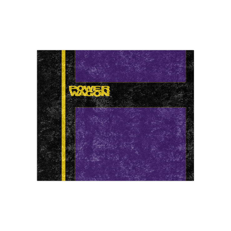 Power Wagon Tribute Crushed Velvet Blanket in purple/black