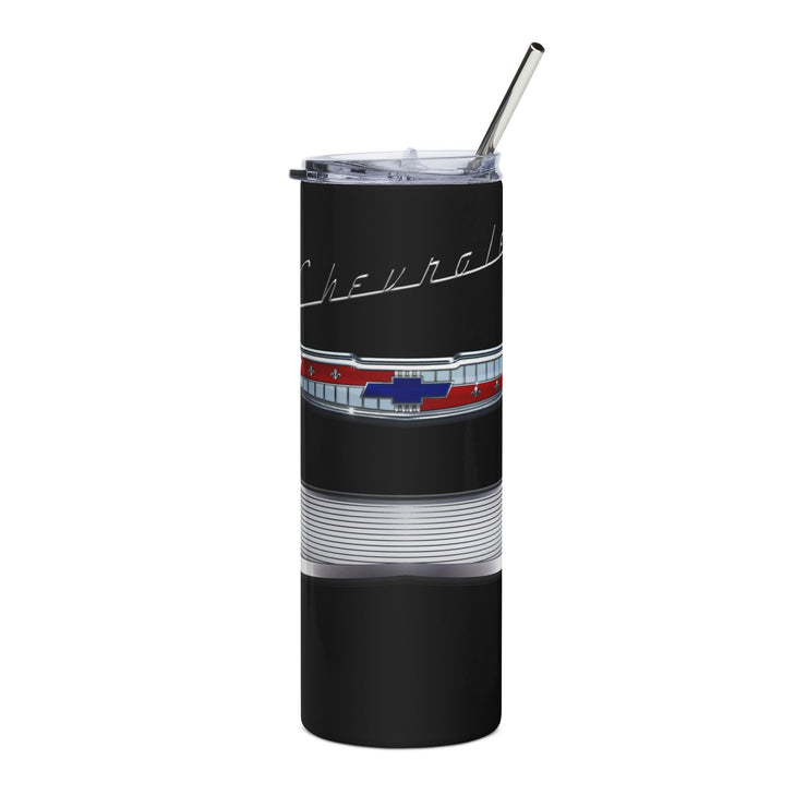 57 Chevy Tribute Skinny Matte Tumbler, 20oz Black
