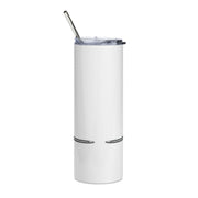 56 Chevy Tribute Skinny Matte Tumbler, 20oz White