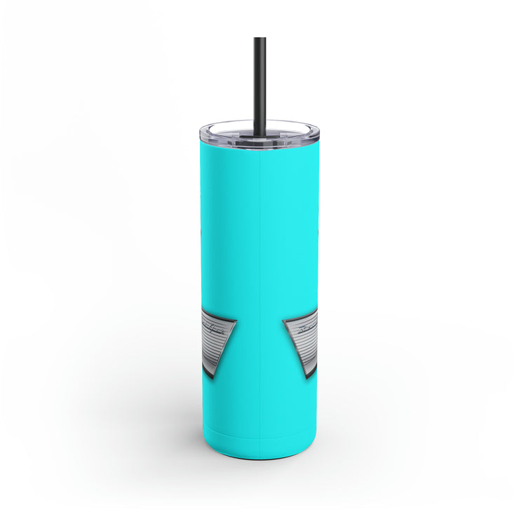 57 Chevy Tribute Skinny Matte Tumbler, 20oz Light Turquoise