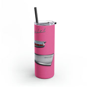 57 Chevy Tribute Skinny Matte Tumbler, 20oz pink