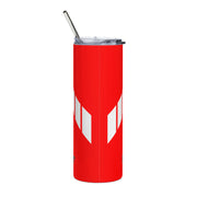 1971 1972 Plymouth Roadrunner Tribute Skinny Matte Tumbler, 20oz Red / White