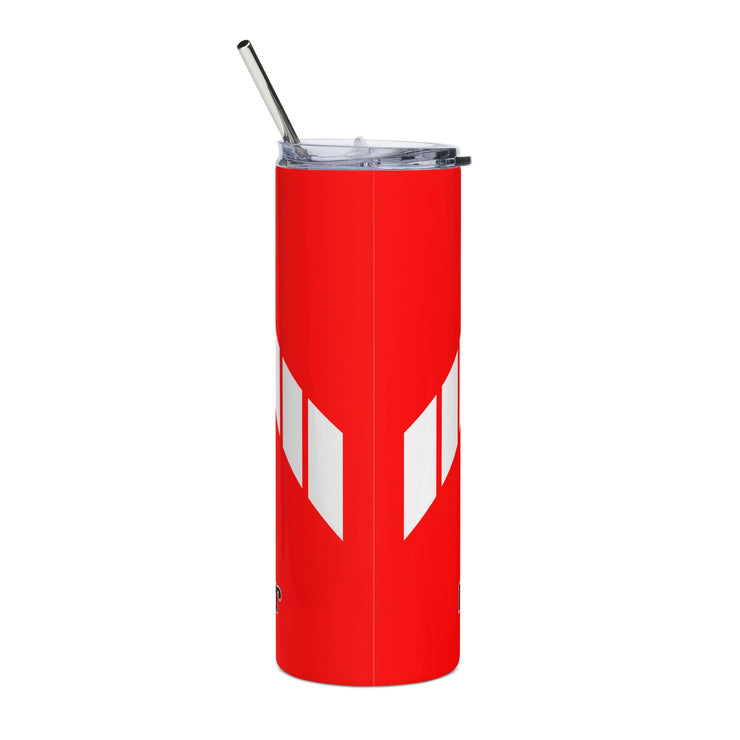 1971 1972 Plymouth Roadrunner Tribute Skinny Matte Tumbler, 20oz Red / White