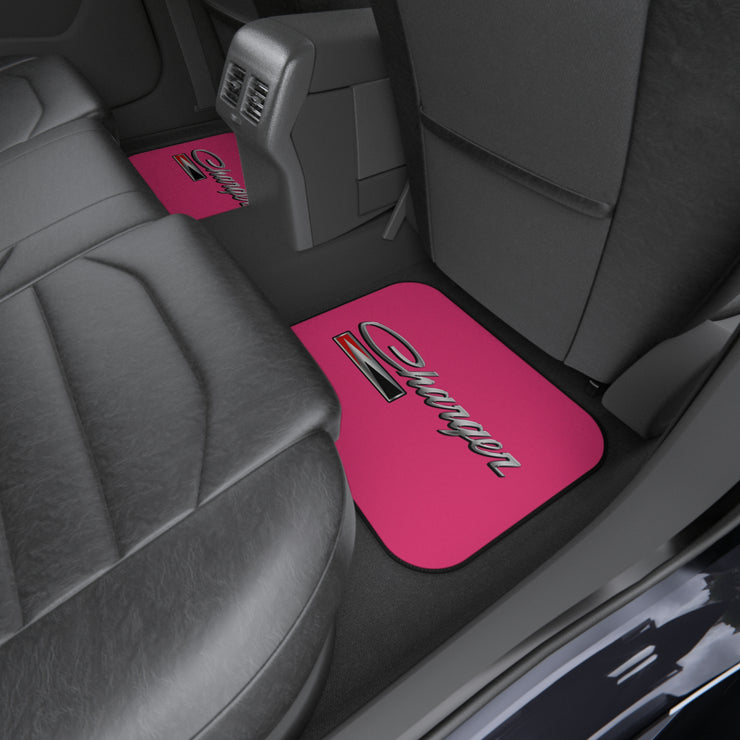 Pink Charger Tribute Car Floor Mats (Set of 4) pink