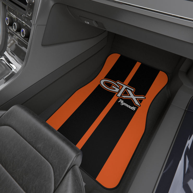 Plymouth GTX Tribute Car Floor Mats (Set of 4) Orange