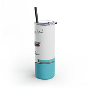 56 Chevy Tribute Skinny Matte Tumbler, 20oz Light Turquoise