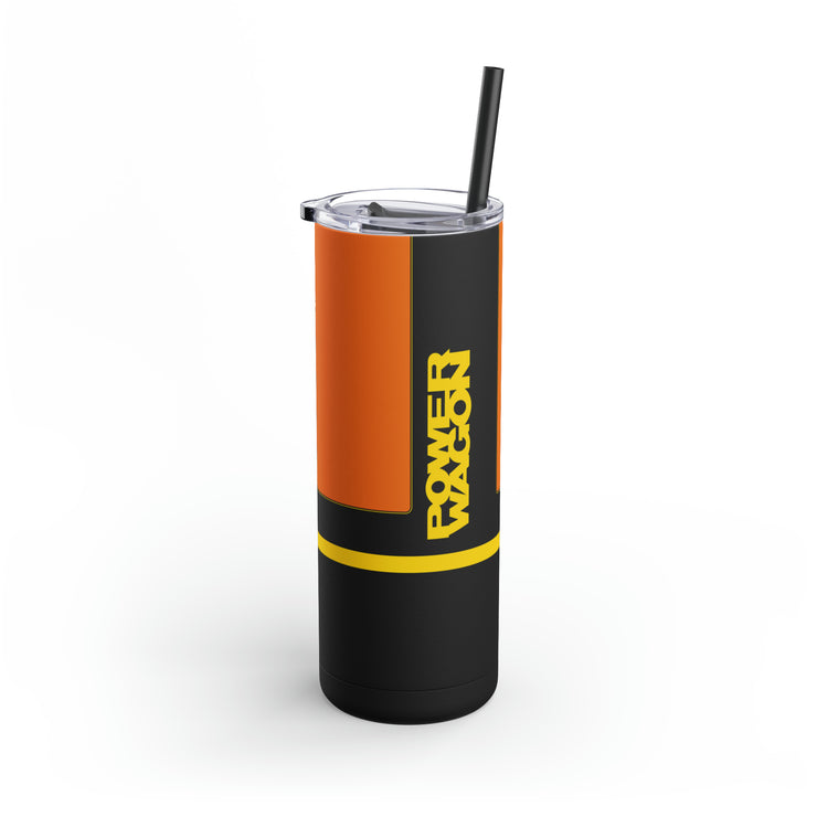 Power Wagon Tribute Skinny Matte Tumbler, 20oz Orange / Yellow