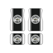 Super Bee Tribute Car Floor Mats (Set of 4) white / black