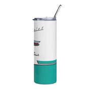 56 Chevy Tribute Skinny Matte Tumbler, 20oz Dark Turquoise