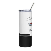 1956 56 Bel Air Tribute 20 ounce Tumbler with Straw Black/White