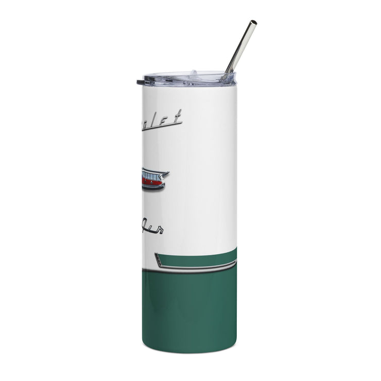 56 Chevy Tribute Skinny Matte Tumbler, 20oz Dark Green