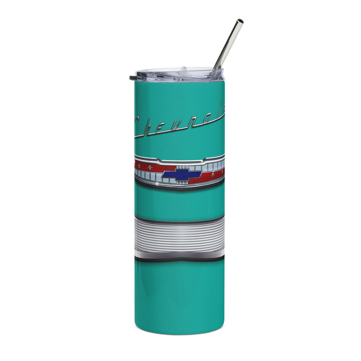 1957 57 Bel Air Tribute 20 ounce Tumbler with Straw Turquoise