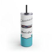 56 Chevy Tribute Skinny Matte Tumbler, 20oz Light Turquoise