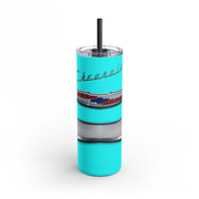 57 Chevy Tribute Skinny Matte Tumbler, 20oz Light Turquoise