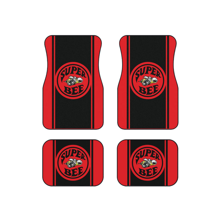 Super Bee Tribute Car Floor Mats (Set of 4) red