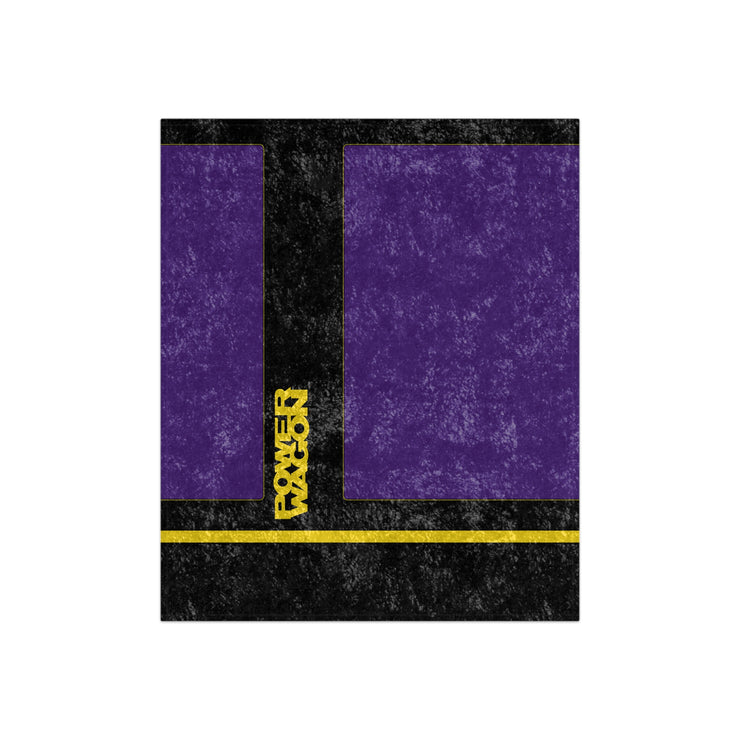 Power Wagon Tribute Crushed Velvet Blanket in purple/black