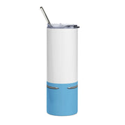 1956 56 Bel Air Tribute 20 ounce Tumbler with Straw Light Blue/White