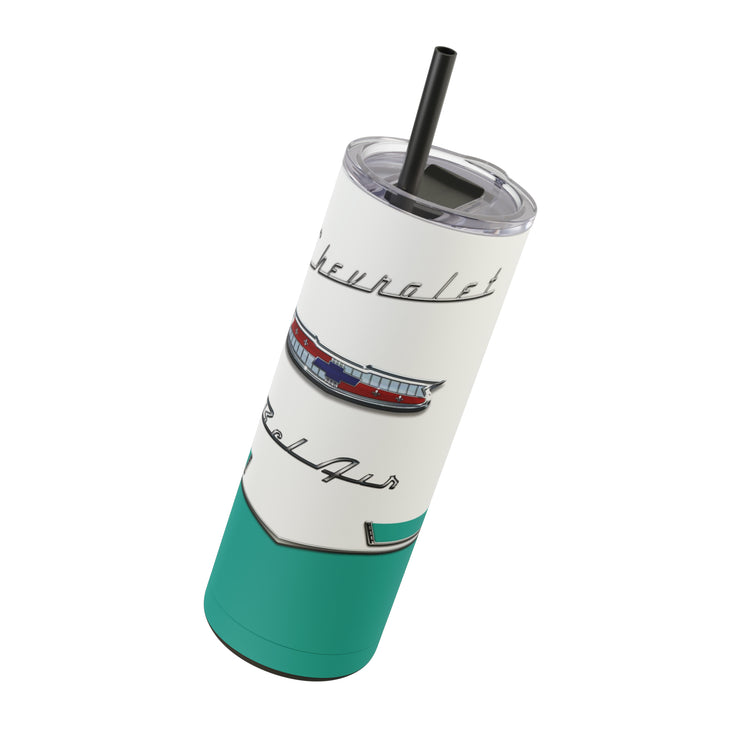 56 Chevy Tribute Skinny Matte Tumbler, 20oz Dark Turquoise