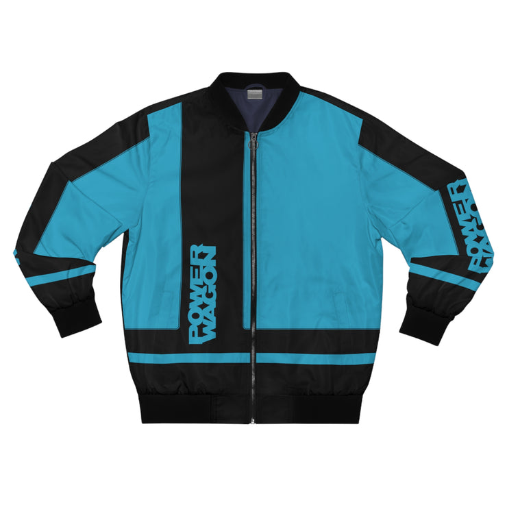 Mopar Power Wagon Truck Tribute Jacket Men's AOP Bomber Jacket Turquoise/black