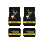 Plymouth Roadrunner Tribute Car Floor Mats (Set of 4) yellow Stripe flipped helmet