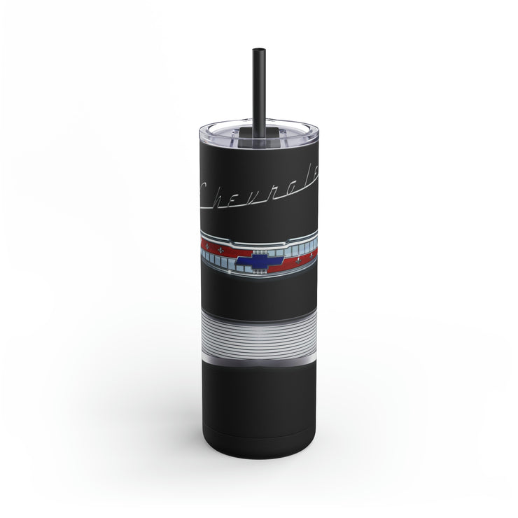 57 Chevy Tribute Skinny Matte Tumbler, 20oz Black