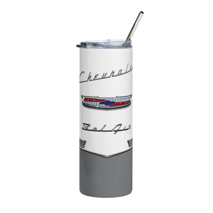 1956 56 Bel Air Tribute 20 ounce Tumbler with Straw Grey/White