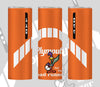 1971 1972 Plymouth Roadrunner 440 Tribute Skinny Tumbler, orange / White 20 ounce Stainless Steel Tumbler