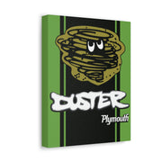 Vintage Style Plymouth Duster Stretched Canvas Wall Art green/black