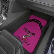 1971 1972 Plymouth Roadrunner Tribute Car Floor Mats (Set of 4) Pink/Black