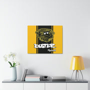 Vintage Style Plymouth Duster Stretched Canvas Wall Art yellow/black