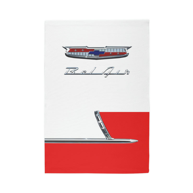 55 1955 Chevy Belair Tribute Dobby Rug red/wht